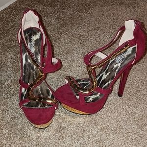 Deep Berry Platform Heels